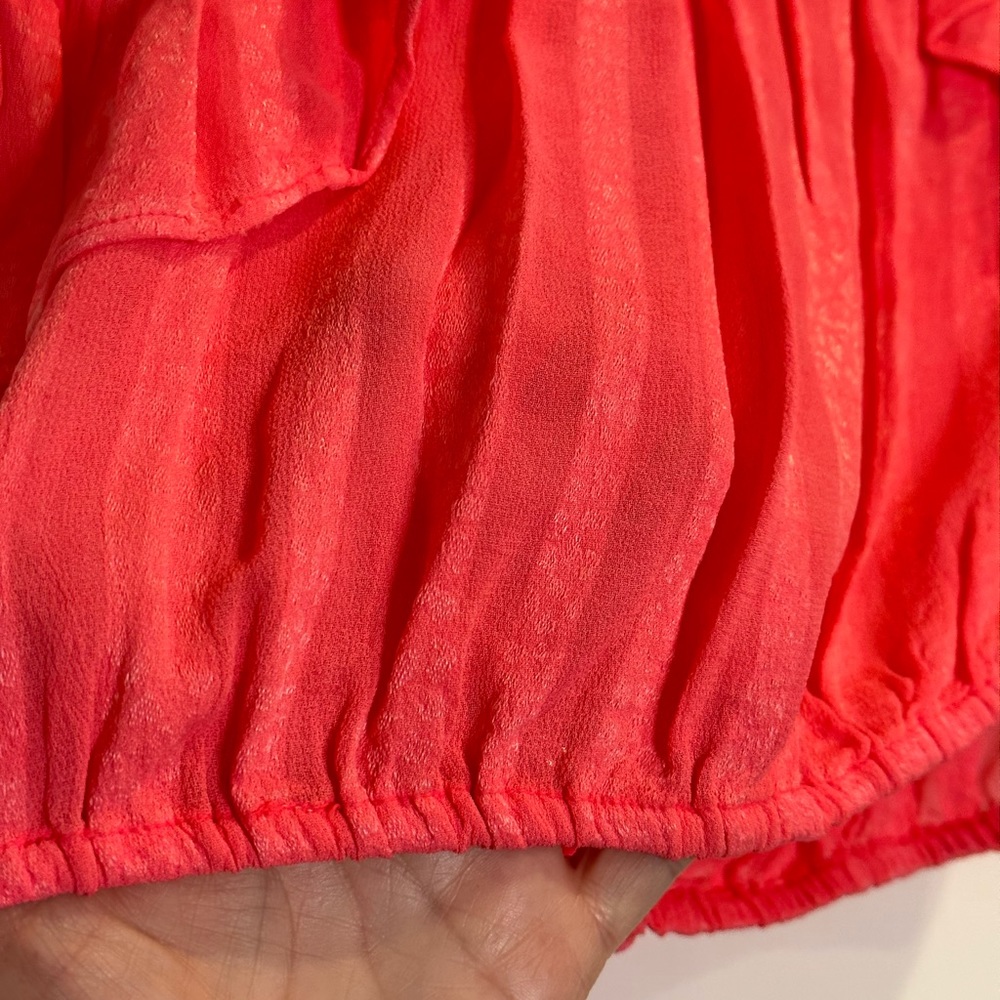 LoveShackFancy Pink Ruffled Crop Top - Picture 4 of 7